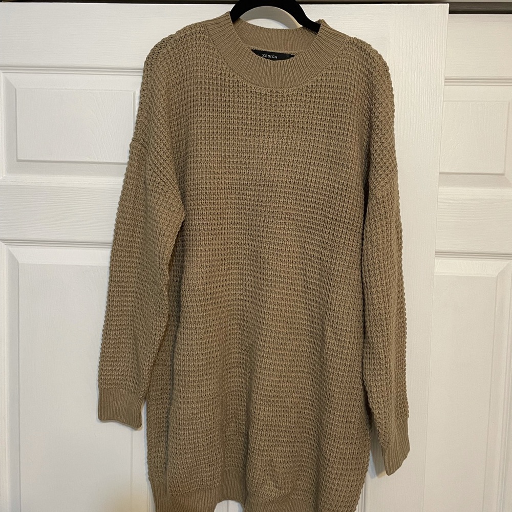 Beige Sweater Dress